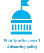 LOGO reads Priority Action Area 1 Advancing Policy