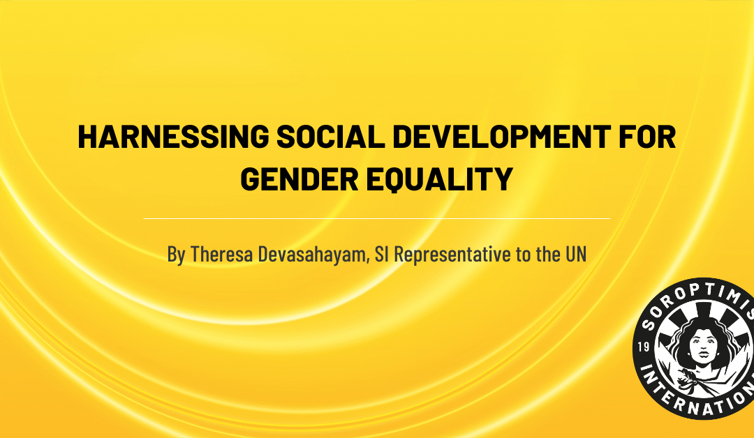 Harnessing Social Development for Gender Equality
