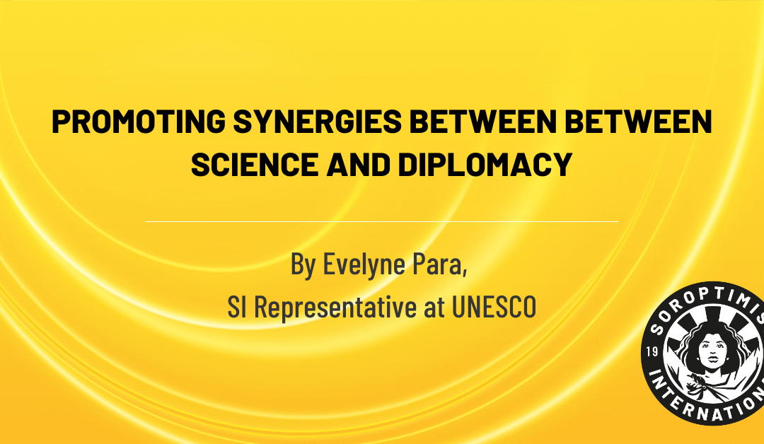 Promoting synergies between science and diplomacy