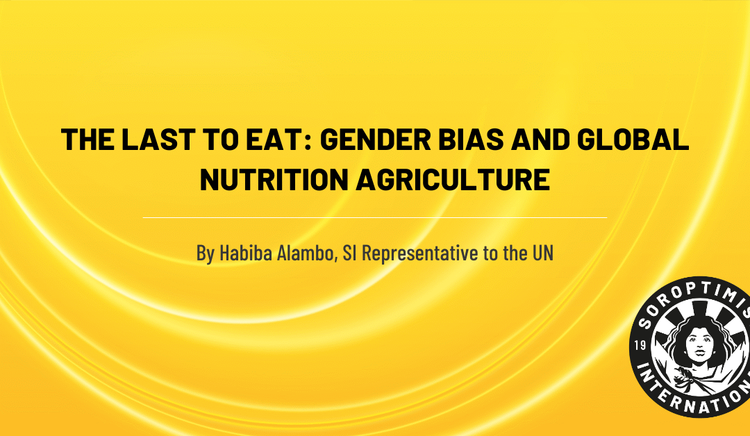 The Last to Eat: Gender Bias and Global Nutrition