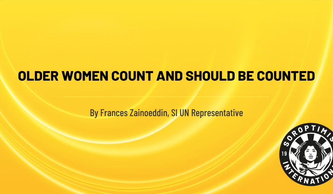 Older Women Count and Should be Counted