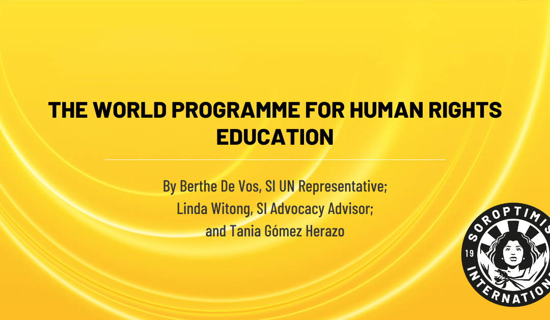 The World Programme for Human Rights Education