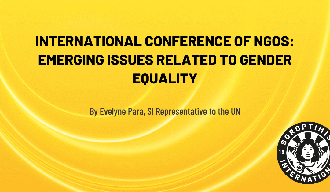 International Conference of NGOs: Emerging Issues Related to Gender Equality