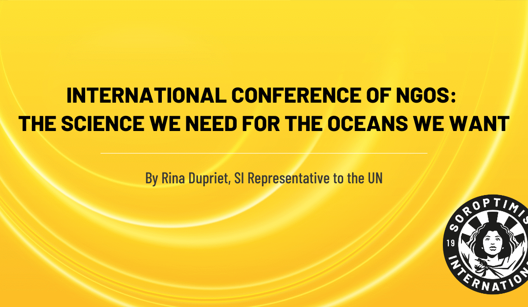 International Conference of NGOs: The Science We Need for the Oceans We Want