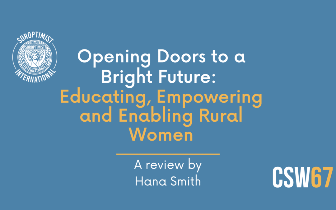 Opening Doors to a Bright Future: Educating, Empowering, and Enabling Rural Women